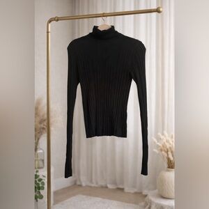 Miss Selfridge Black Ribbed Turtleneck Sweater